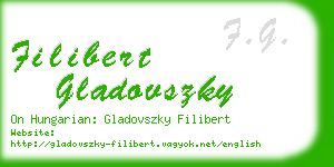 filibert gladovszky business card